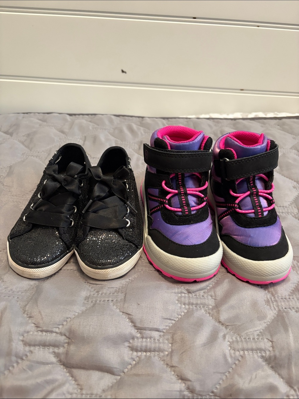 Keds Kids black sparkles sneakers Purple and Pink Stride Right Waterproof Boots